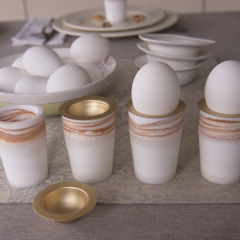 Egg holder passover easter gold