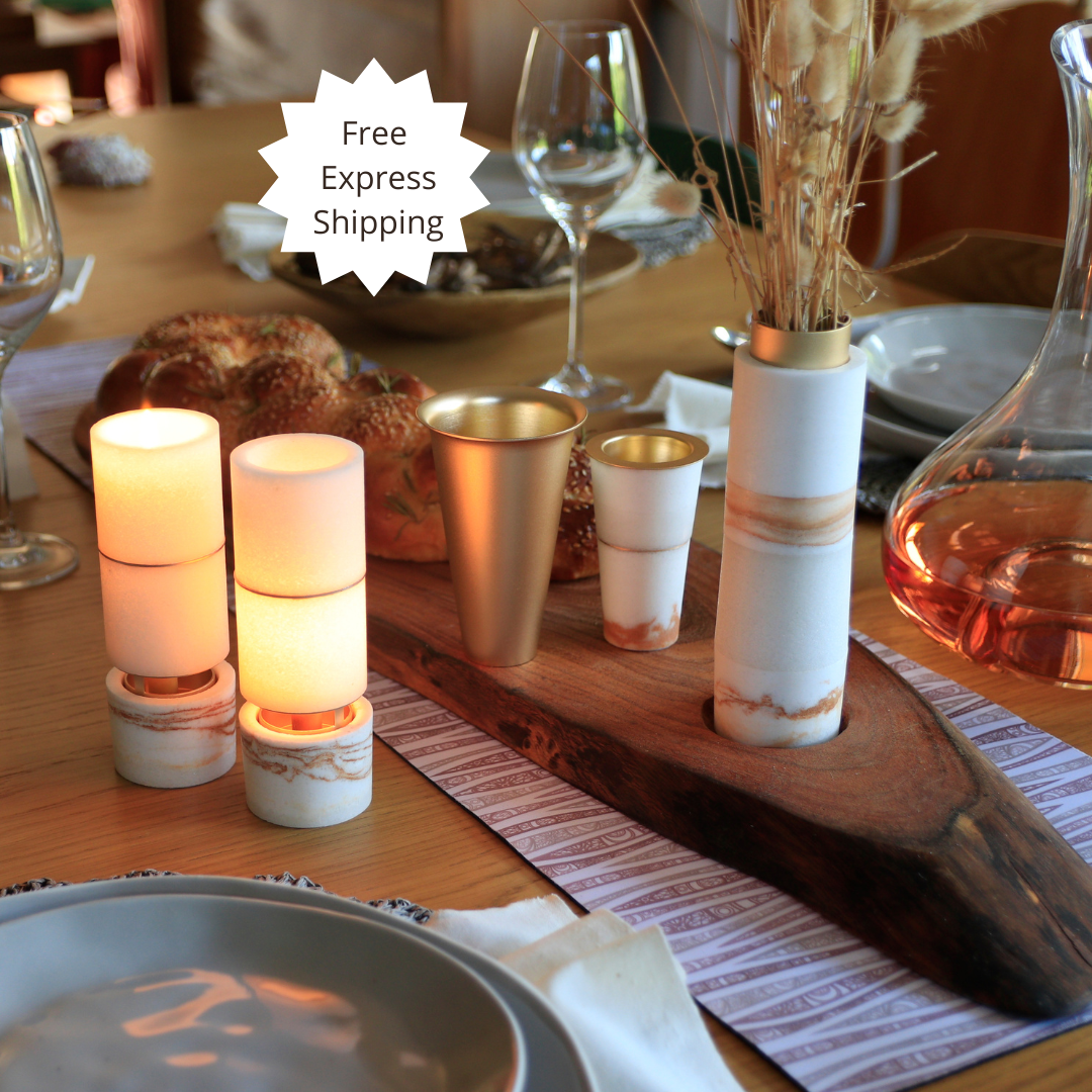 Shabbat Table Set | Candle Holders