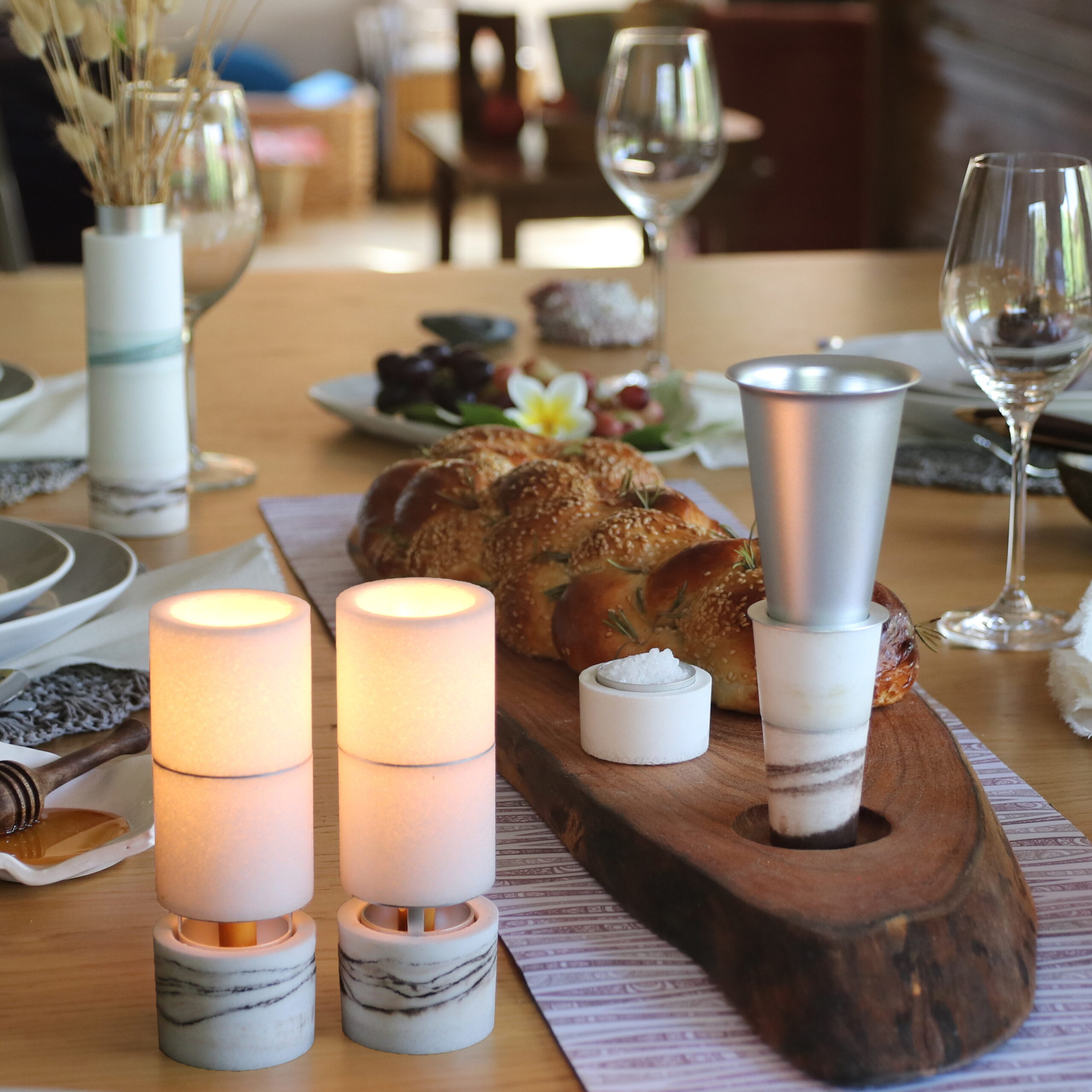 Shabbat Table Set silver Judaica Gift