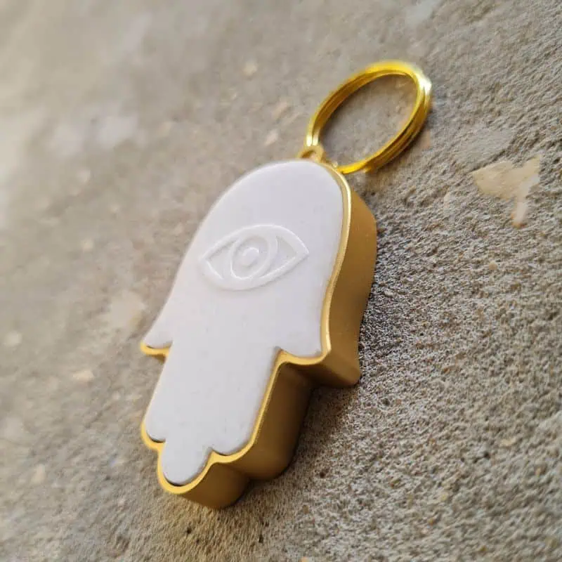 Hamsa Evil Eye Gold - Judaica Gift